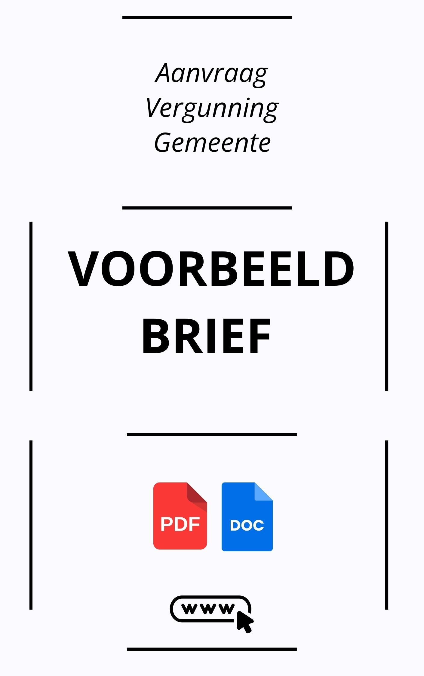 Voorbeeldbrief Aanvraag Vergunning Gemeente