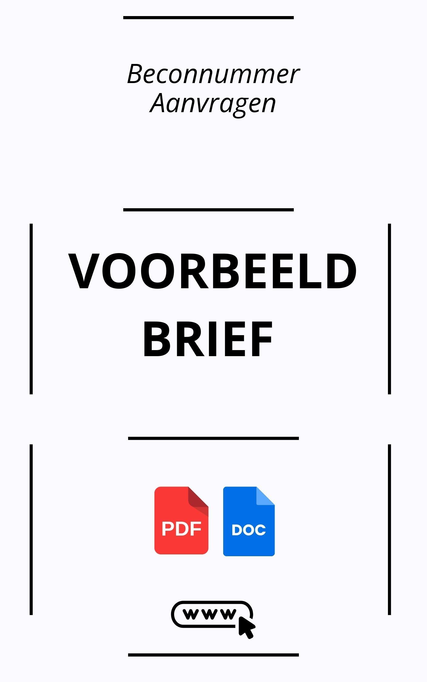 Beconnummer Aanvragen Voorbeeldbrief