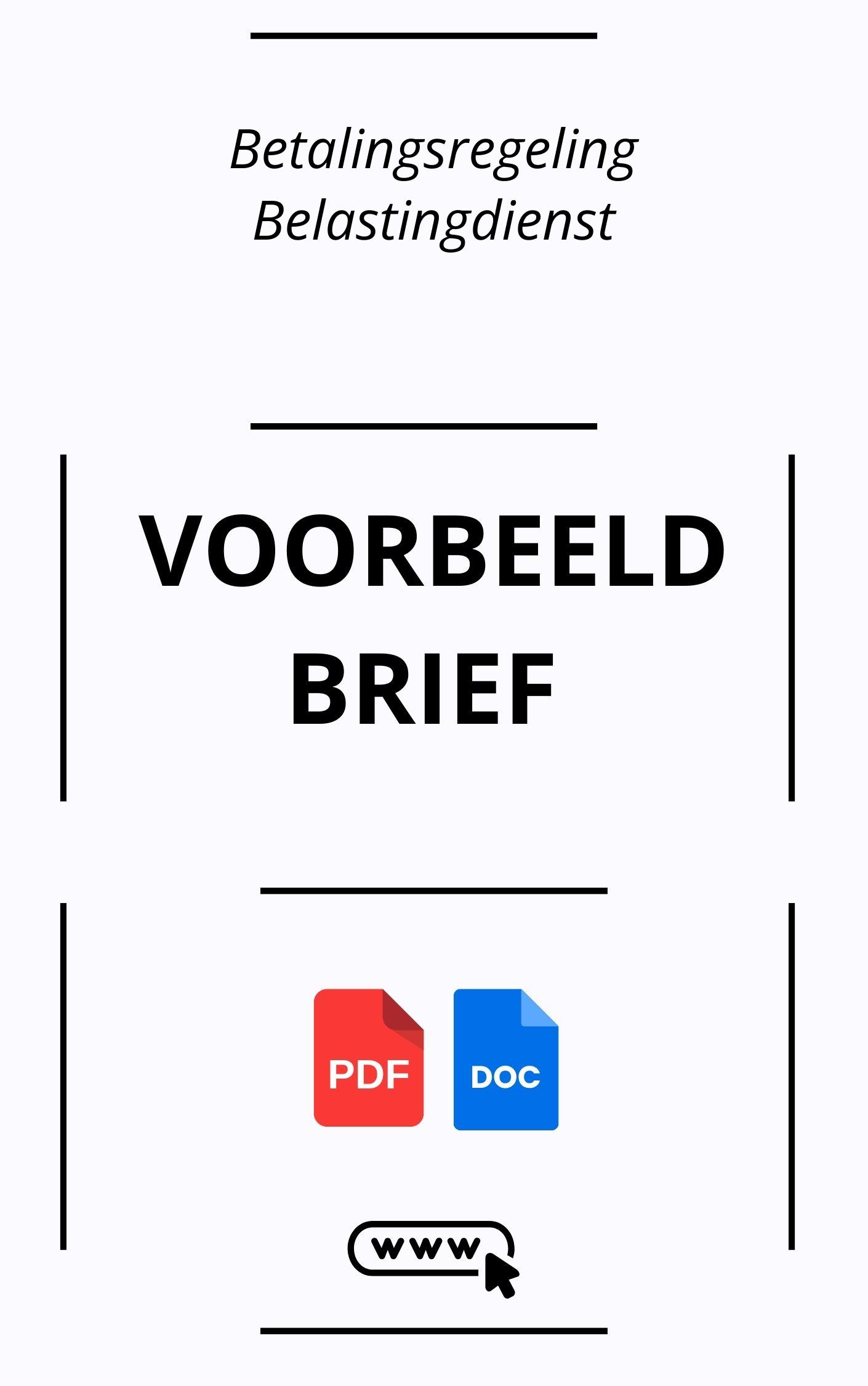 Betalingsregeling Belastingdienst Voorbeeldbrief