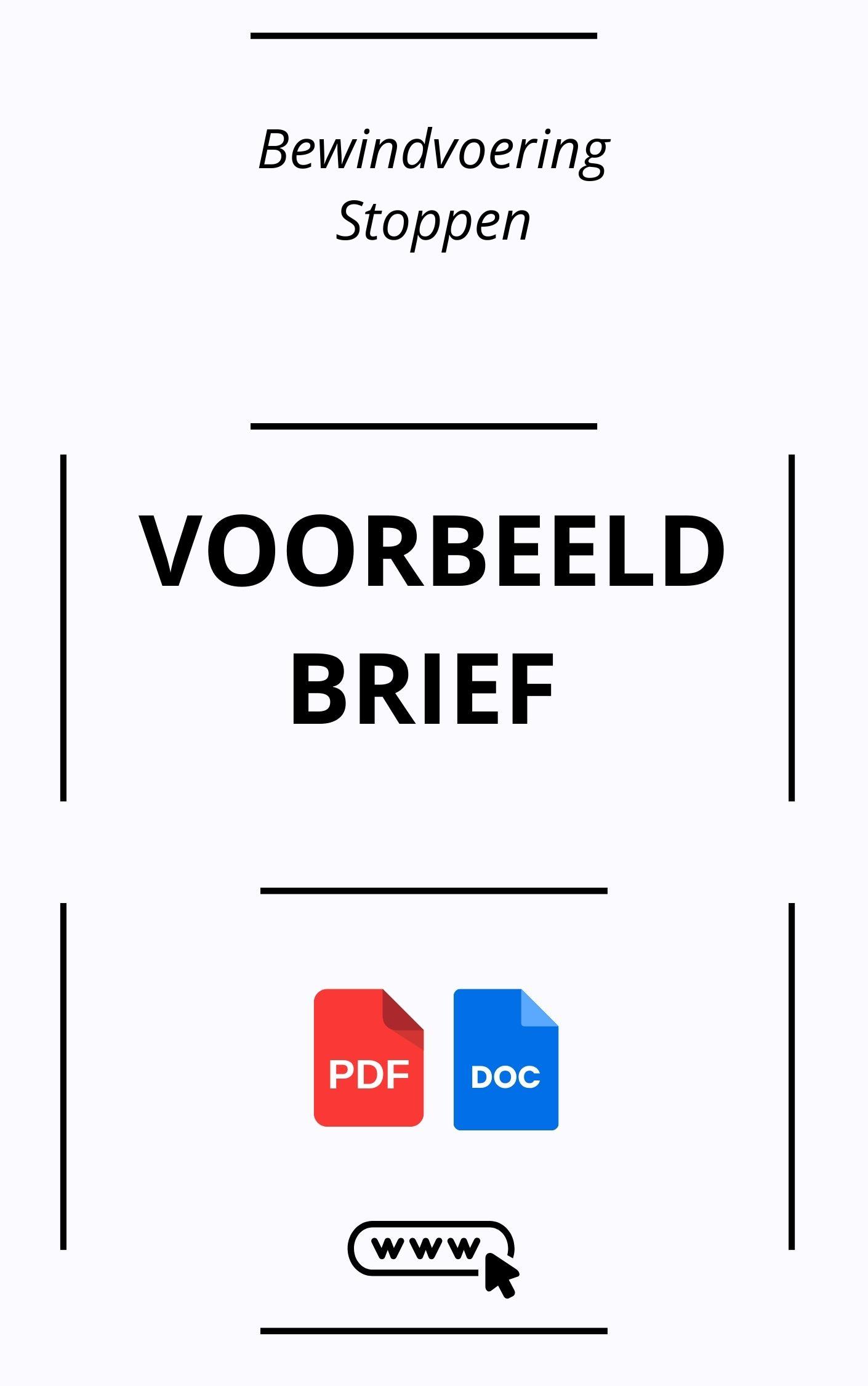 Voorbeeldbrief Bewindvoering Stoppen