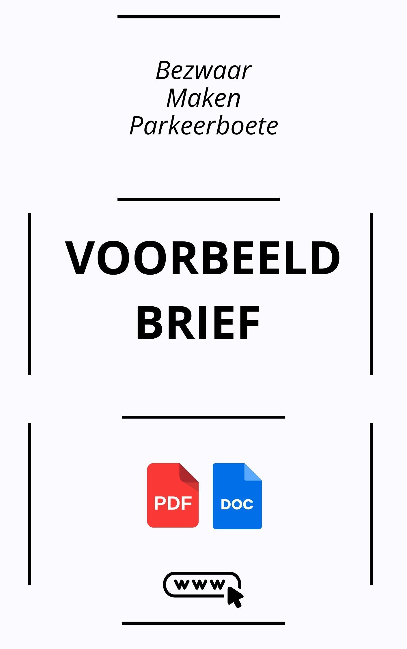 Voorbeeldbrief Bezwaar Maken Parkeerboete