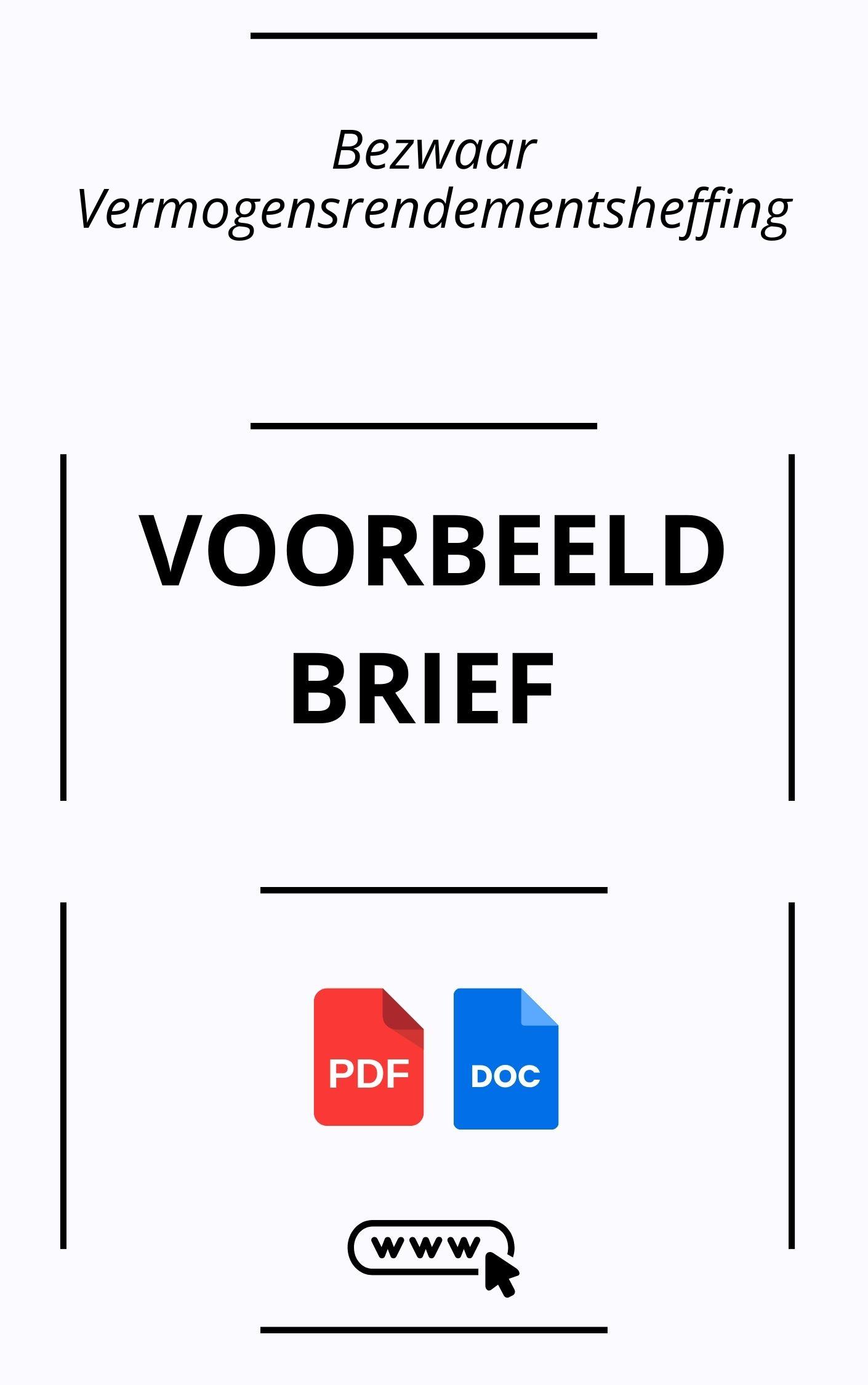 Voorbeeldbrief Bezwaar Vermogensrendementsheffing