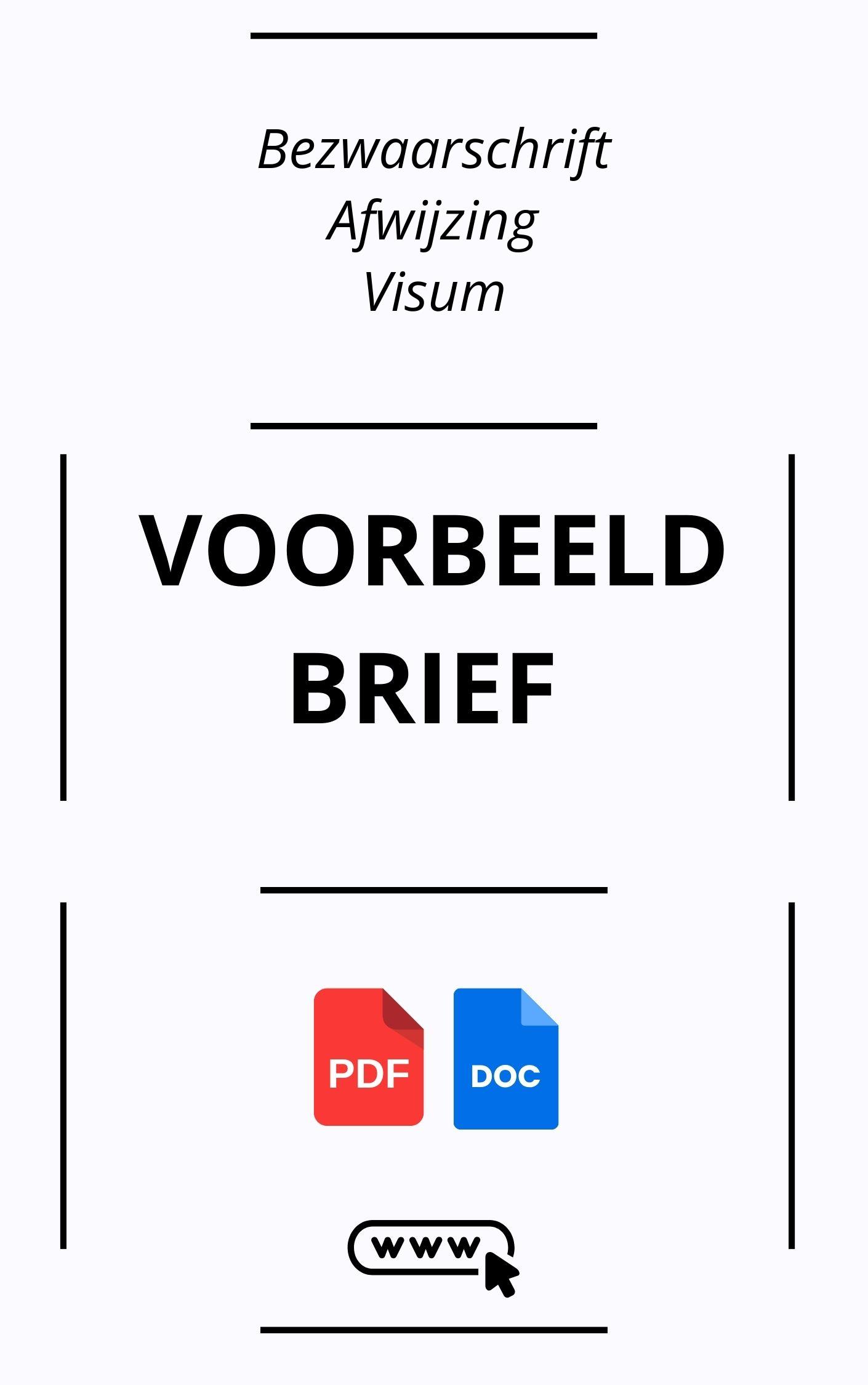 Voorbeeldbrief Bezwaarschrift Afwijzing Visum