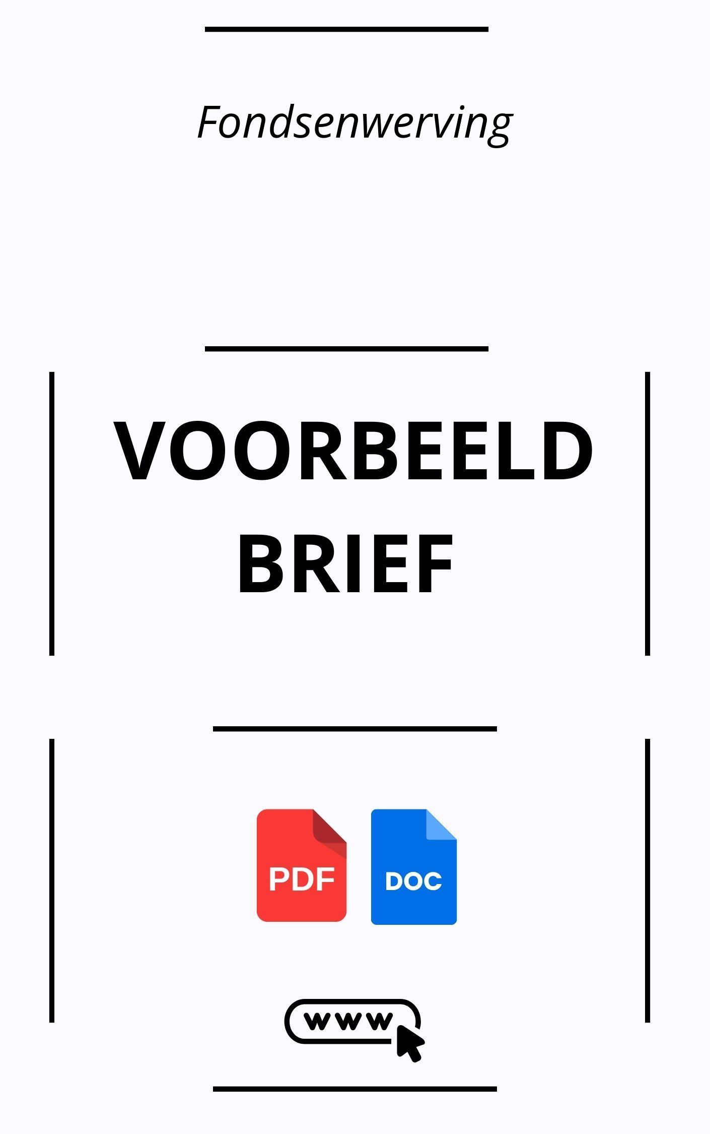 Voorbeeldbrief Fondsenwerving