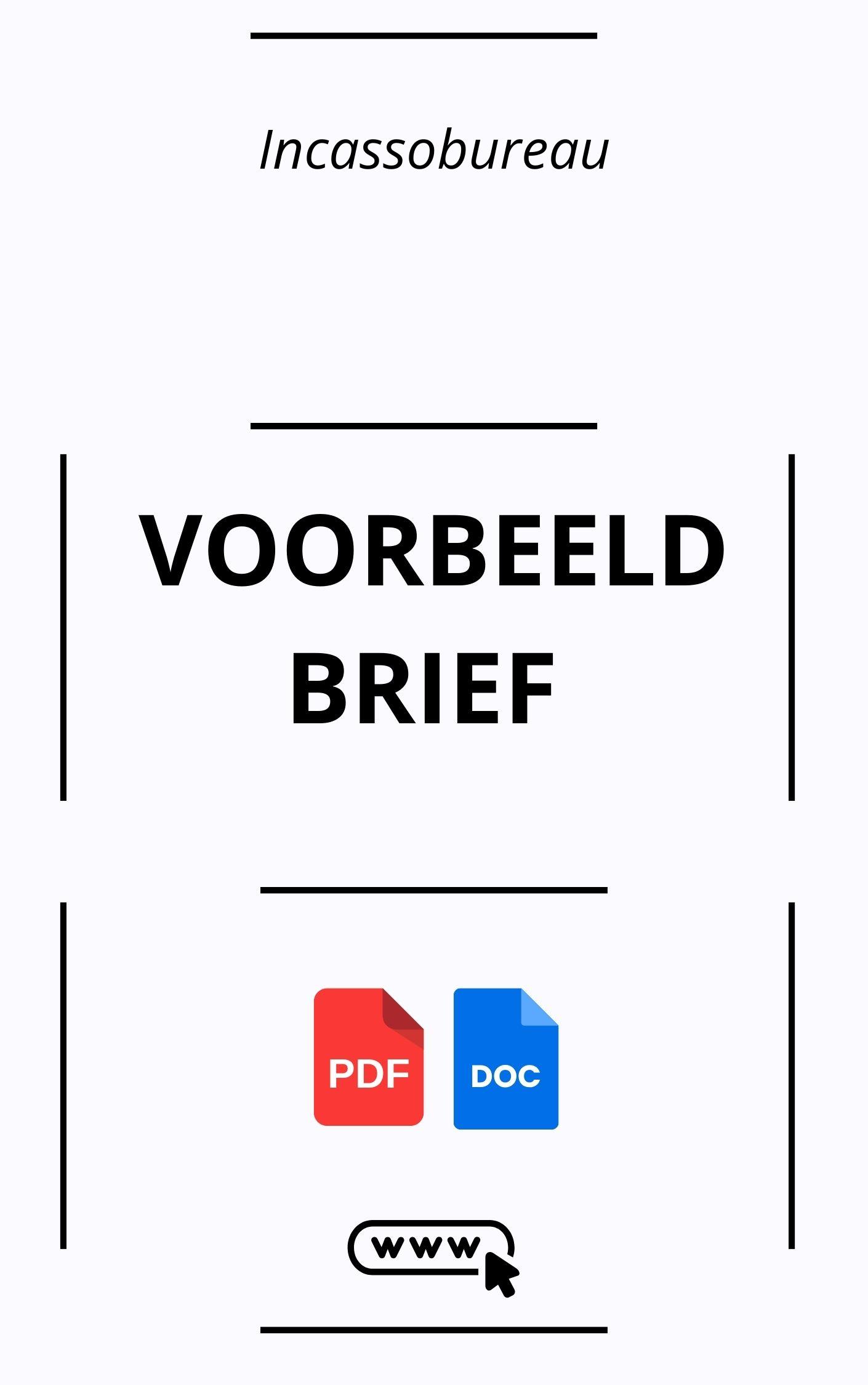 Voorbeeldbrief Incassobureau