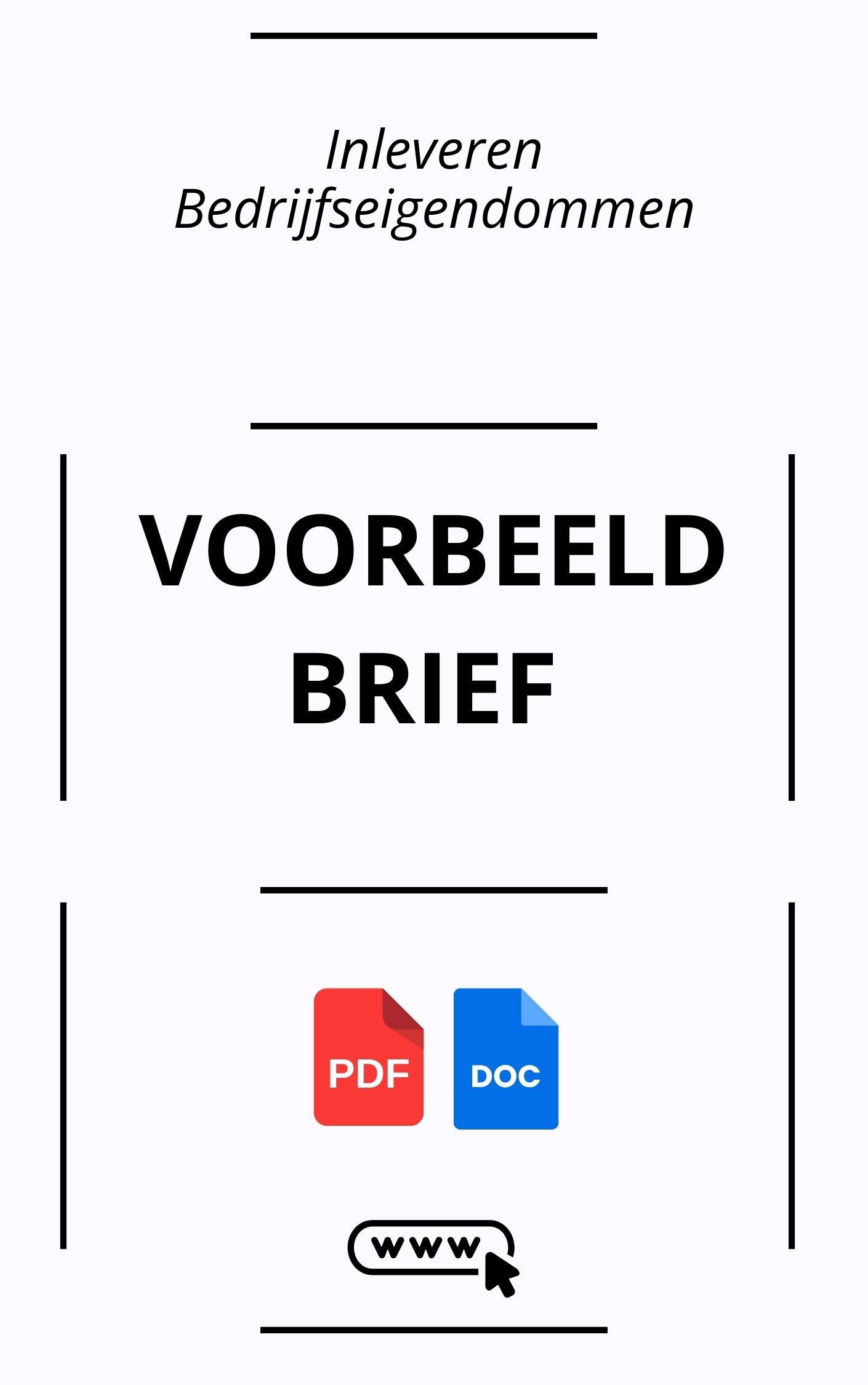 Voorbeeldbrief Inleveren Bedrijfseigendommen