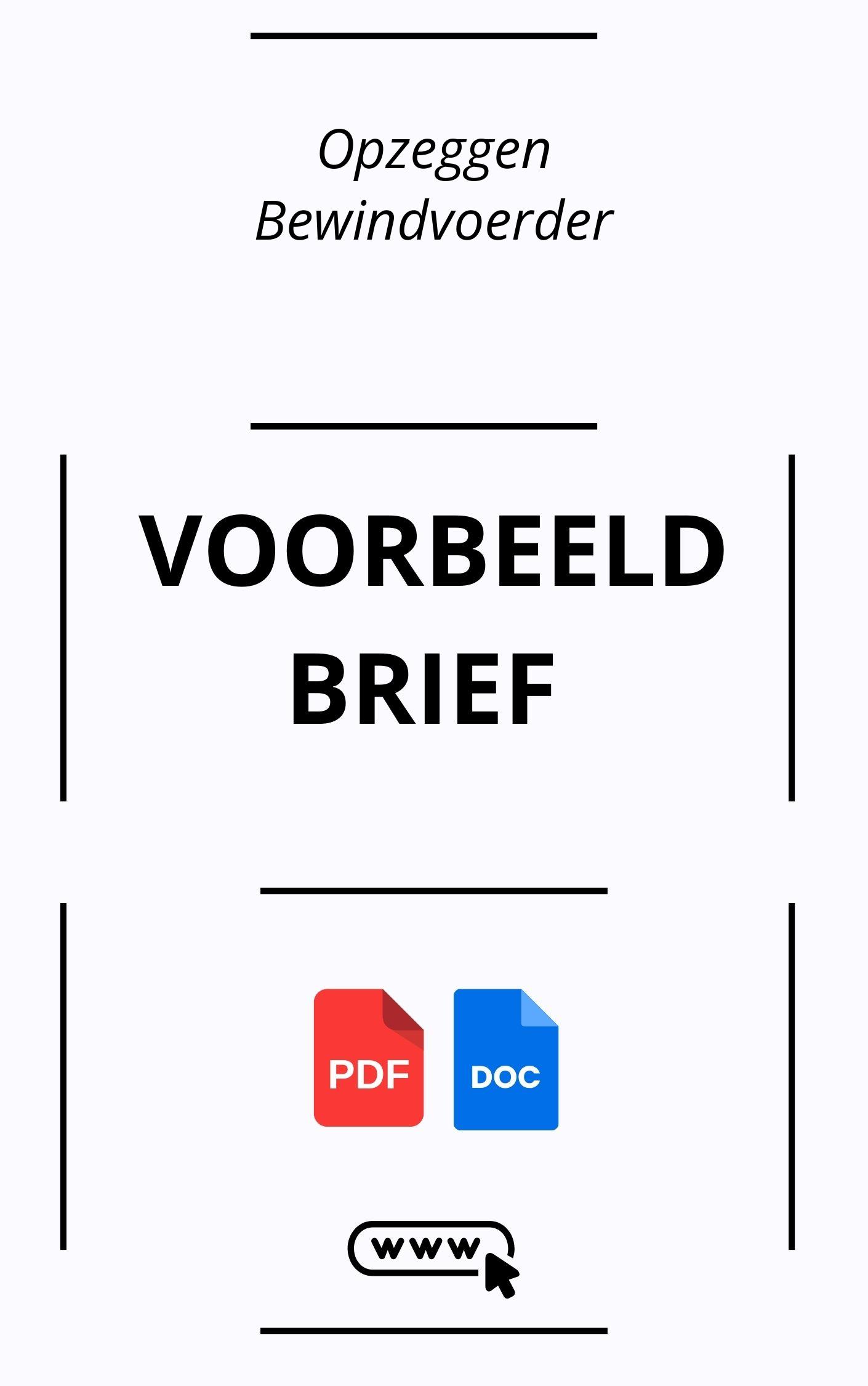 Opzeggen Bewindvoerder Voorbeeldbrief
