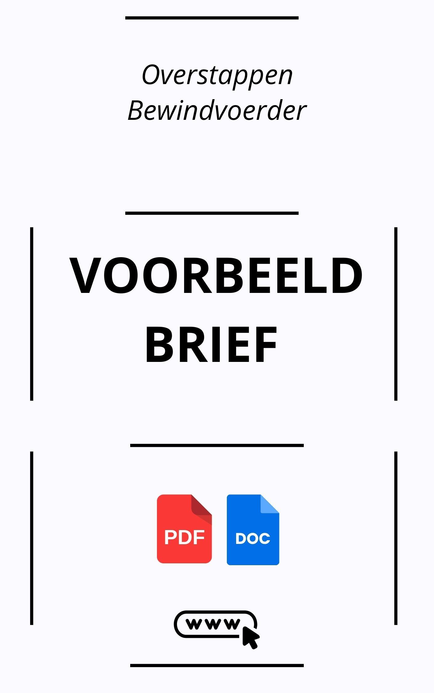 Voorbeeldbrief Overstappen Bewindvoerder