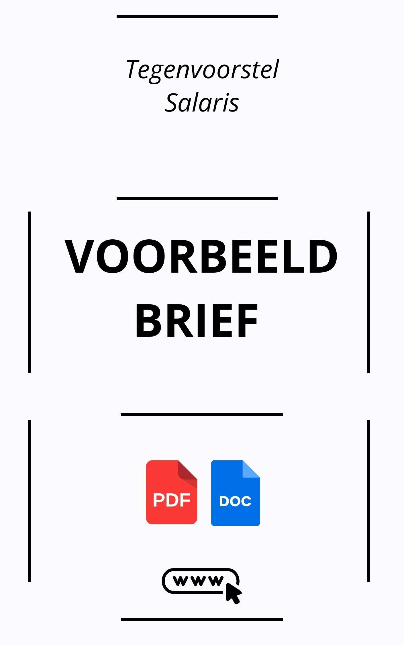 Voorbeeldbrief Tegenvoorstel Salaris
