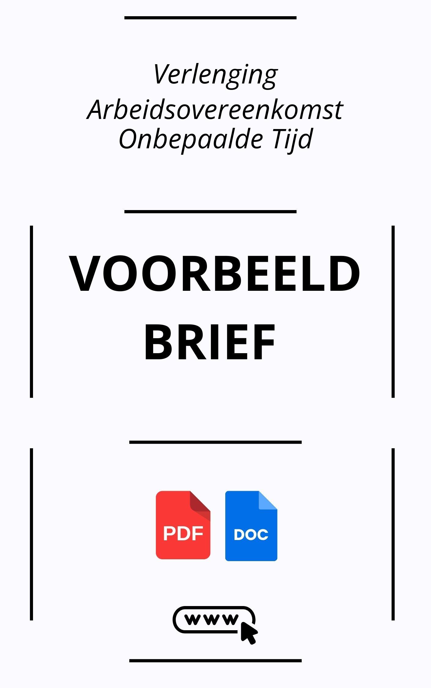 Voorbeeldbrief Verlenging Arbeidsovereenkomst Onbepaalde Tijd