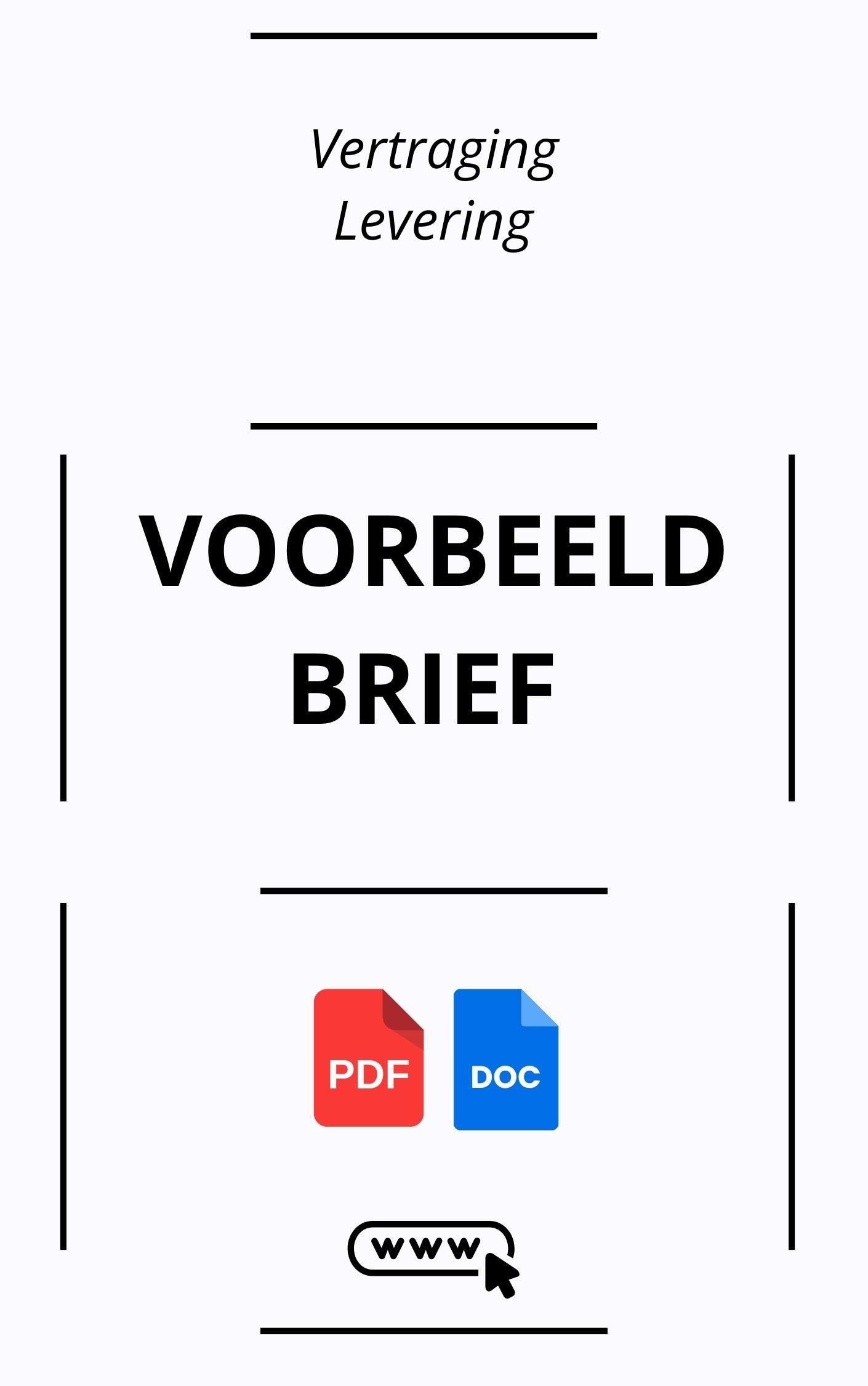 Voorbeeldbrief Vertraging Levering
