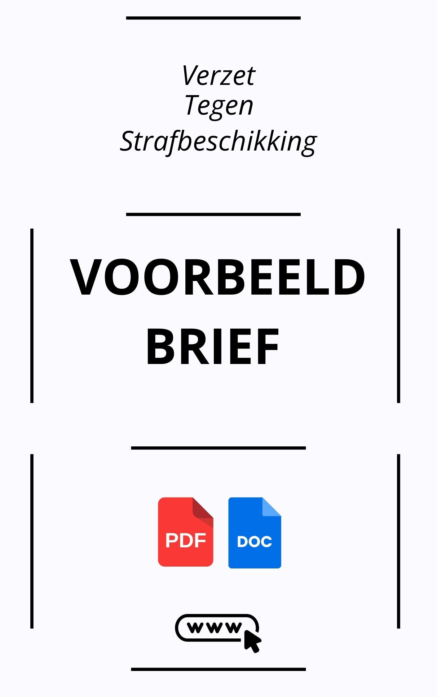 Voorbeeldbrief Verzet Tegen Strafbeschikking