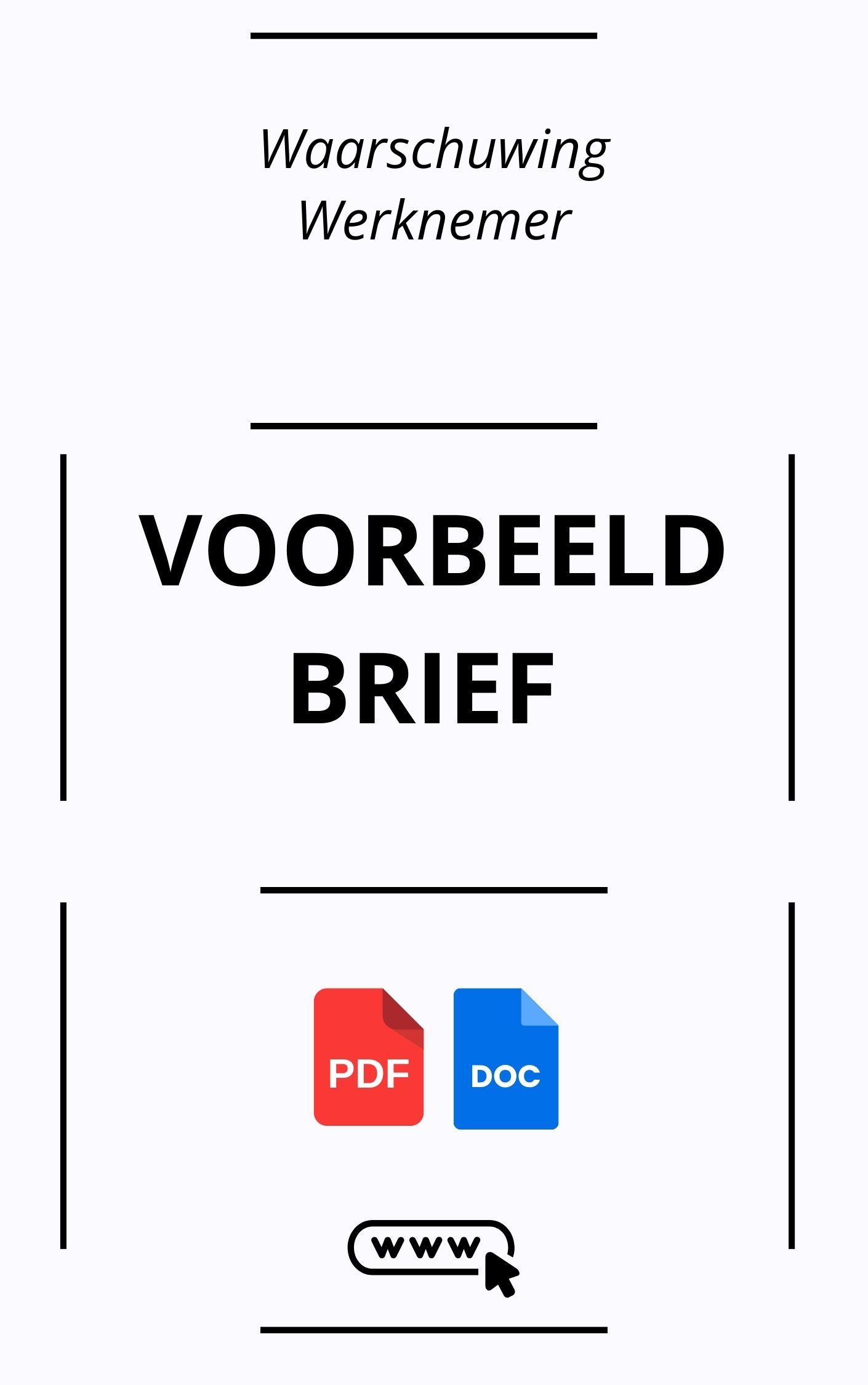 Voorbeeldbrief Waarschuwing Werknemer