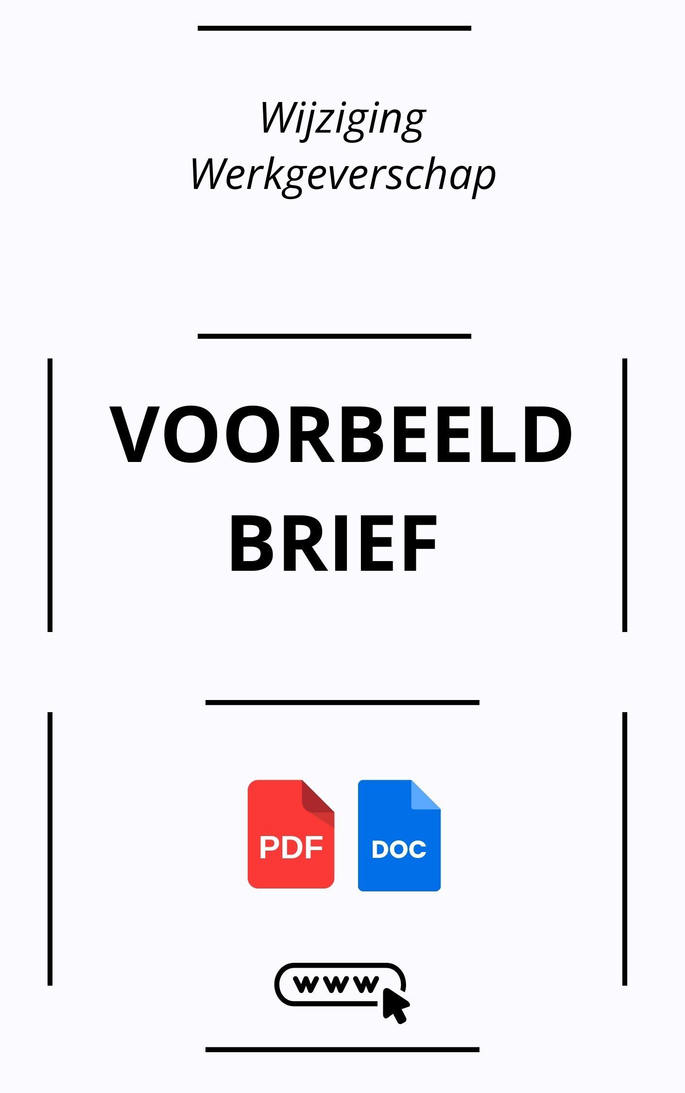 Voorbeeldbrief Wijziging Werkgeverschap